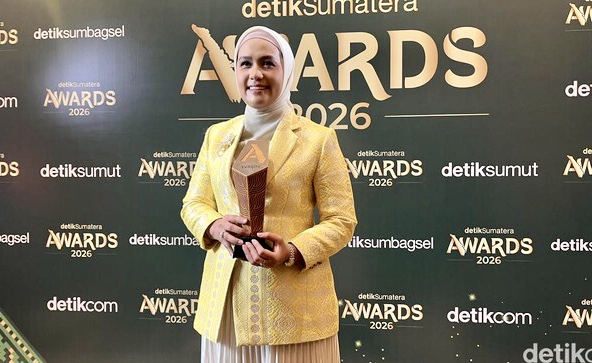 Ajang detikSumatera Awards 2026, Karmila Sari Raih Anugerah Legislator Peduli Pendidikan-Pembangunan Perempuan