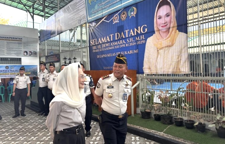 Wakil Ketua Komisi XIII DPR RI Tinjau Pelaksanaan Pemasyarakatan di Lapas Kelas IIB Sukabumi